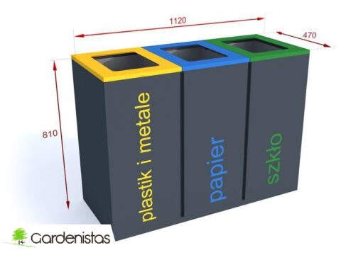 Jäätme prügikast “Satis III 3x100l” Jäätme prügikastid siseruumi Gardenistas.eu 4