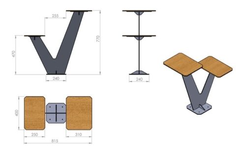 Piknikulaud Viktoria I + USB ja induktiivne laadija Piknikulauad Gardenistas.eu 4