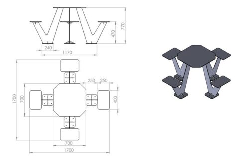 Piknikulaud Viktoria IV + 230V/USB pesamoodul Piknikulauad Gardenistas.eu 4