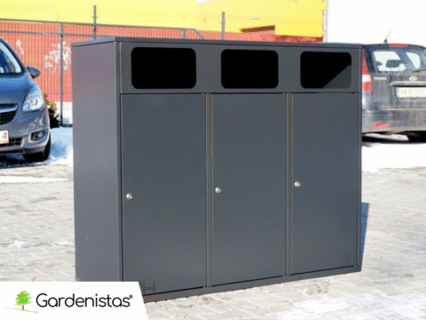 Jäätme prügikast “Etna III 3x120l” Jäätme prügikastid väliruumi Gardenistas.eu 4