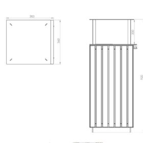 Prügikast “Ibis IV – 56l” – tuhatoosiga Jäätmeprügikastid väliruumi 2 Prügikast “Ibis IV – 56l” – tuhatoosiga Jäätmeprügikastid väliruumi Gardenistas.eu 2