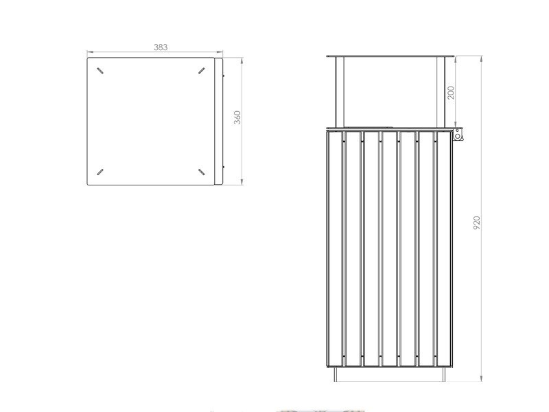 Prügikast “Ibis IV – 56l” – tuhatoosiga Jäätmeprügikastid väliruumi 2 Prügikast “Ibis IV – 56l” – tuhatoosiga Jäätmeprügikastid väliruumi Gardenistas.eu 2