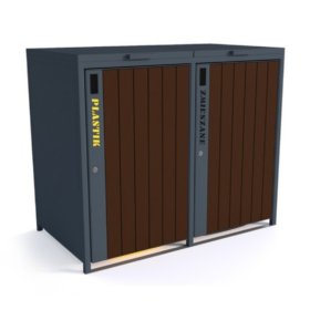 Prügikasti ümbris I 2x120l Prügimajad ja prügikastide ümbrised Gardenistas.eu