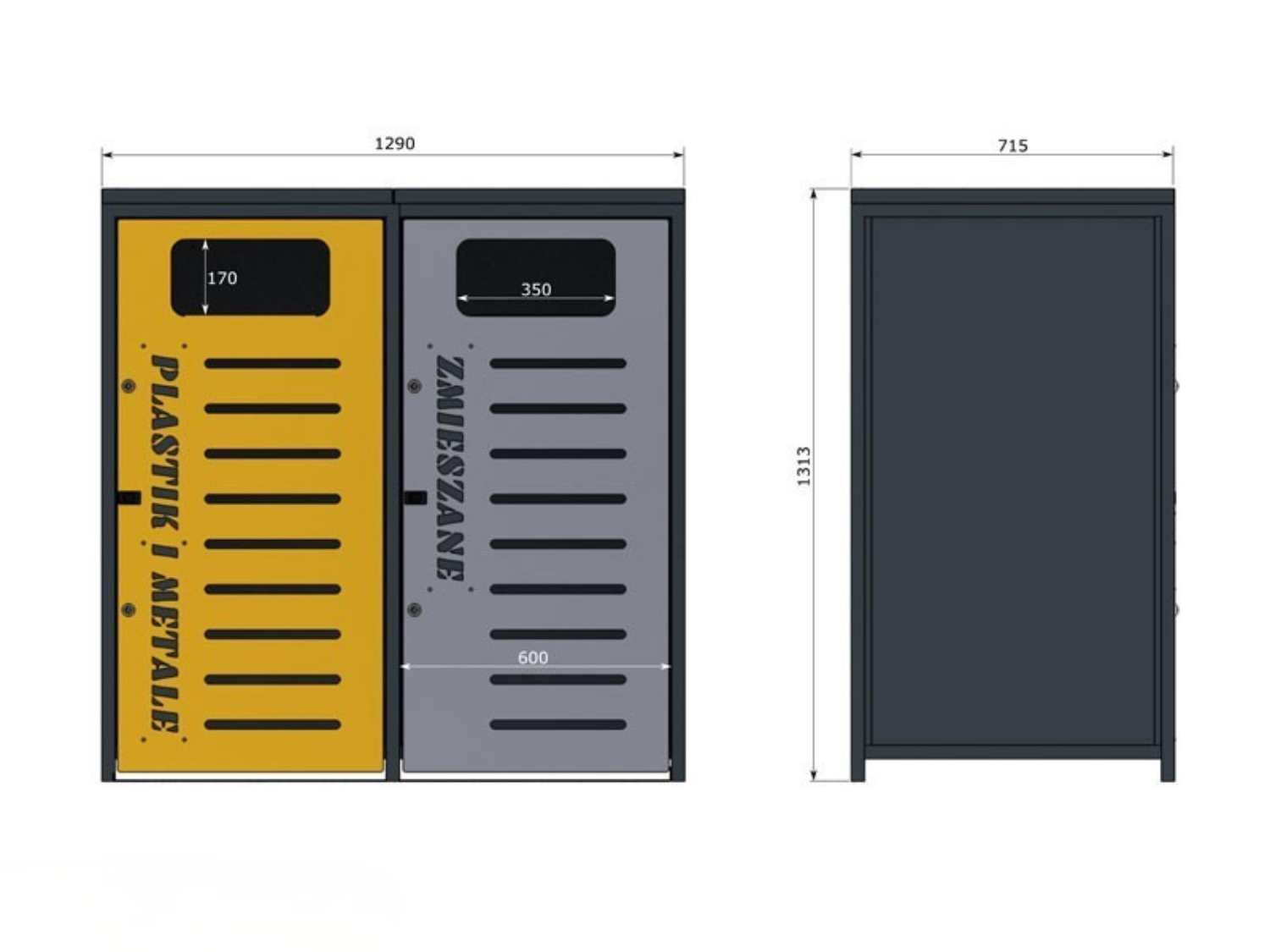 Prügikasti ümbris VII 2x120l Prügimajad ja prügikastide ümbrised 2 Prügikasti ümbris VII 2x120l Prügimajad ja prügikastide ümbrised Gardenistas.eu 2