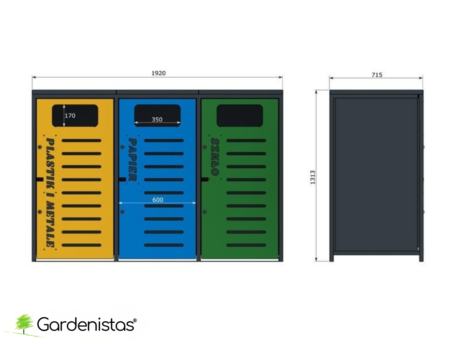 Prügikasti ümbris VII 3x120l Prügimajad ja prügikastide ümbrised 2 Prügikasti ümbris VII 3x120l Prügimajad ja prügikastide ümbrised Gardenistas.eu 2