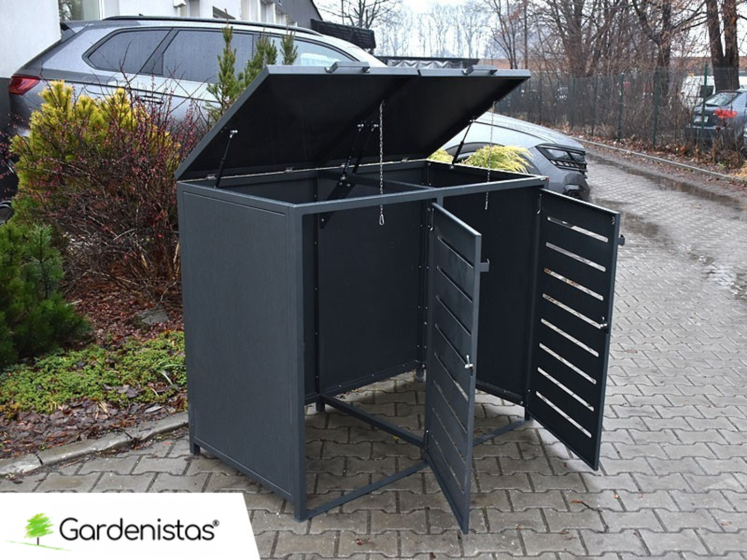 Prügikasti ümbris III 2x120l Prügimajad ja prügikastide ümbrised 3 Prügikasti ümbris III 2x120l Prügimajad ja prügikastide ümbrised Gardenistas.eu 3