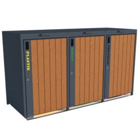 Prügikasti ümbris I 3x120l Prügimajad ja prügikastide ümbrised Prügikasti ümbris I 3x120l Prügimajad ja prügikastide ümbrised Gardenistas.eu