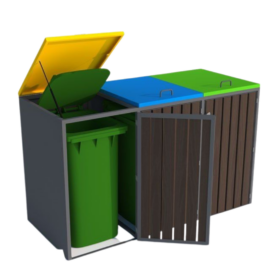 Prügikasti ümbris I 3x240l Prügimajad ja prügikastide ümbrised Prügikasti ümbris I 3x240l Prügimajad ja prügikastide ümbrised Gardenistas.eu